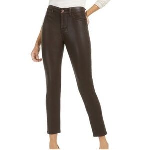 7 For All Mankind Brown Wax Coated Jeans
